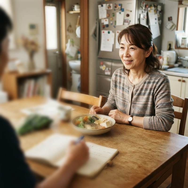 ご自宅での食事指導・栄養管理の様子