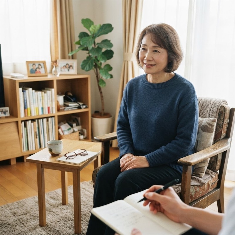 ご自宅での健康相談・生活習慣改善サポートの様子